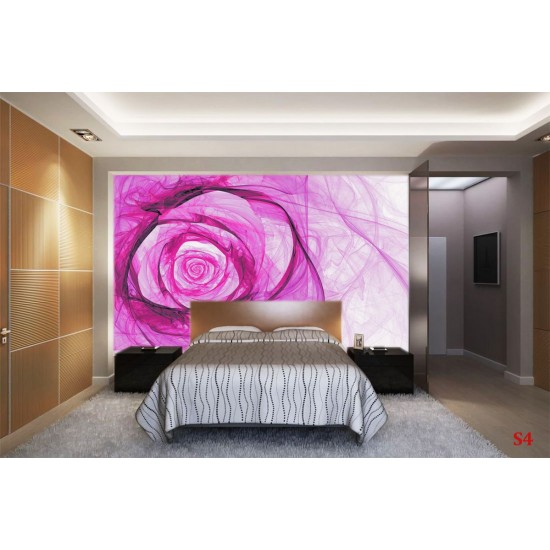 Photo mural modern abstraction rose in 2 colors Photo mural modern abstraction rose in 2 colors