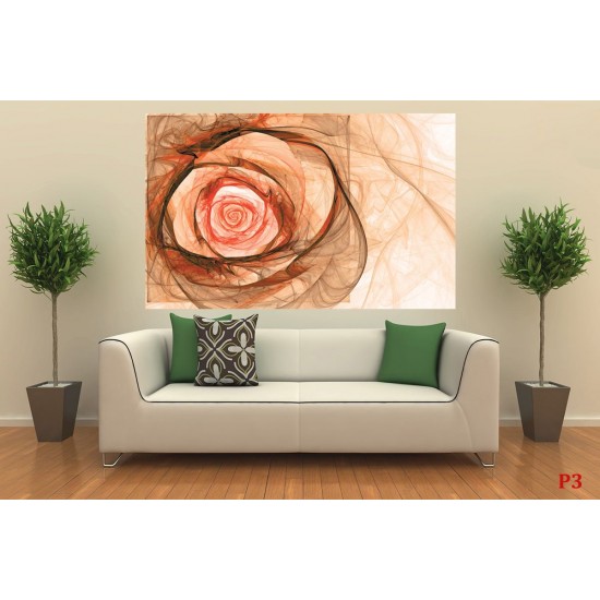 Photo mural modern abstraction rose in 2 colors Photo mural modern abstraction rose in 2 colors