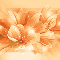 Wallpapers mural composition lilium in orange