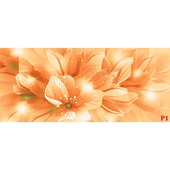 Wallpapers mural composition lilium in orange Wallpapers mural composition lilium in orange
