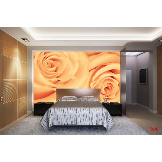Wallpapers mural beautiful roses in orange