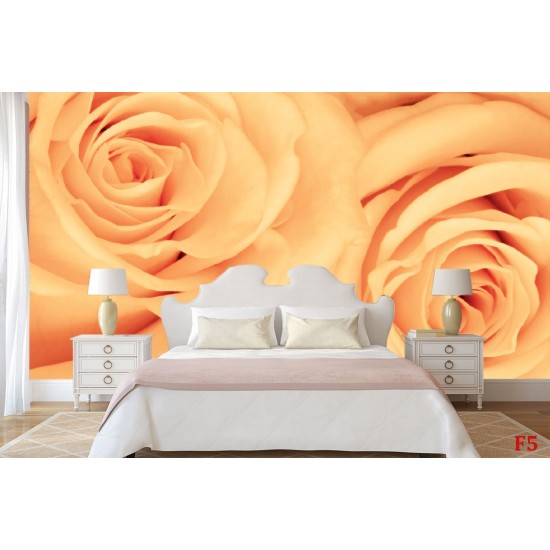 Wallpapers mural beautiful roses in orange