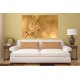 Wall murals simple dandelion gold