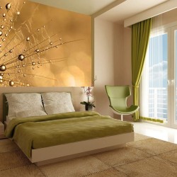 Wall murals simple dandelion gold