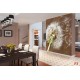 Wall mural big dandelion on brown background Wall mural big dandelion on brown background