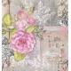 Wall mural retro card with roses in vintage style Wall mural retro card with roses in vintage style