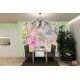 Wall mural retro card with roses in vintage style Wall mural retro card with roses in vintage style