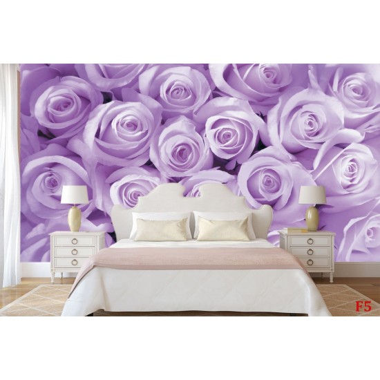 Wall murals bouquet of pink and purple roses in 2 colors Wall murals bouquet of pink and purple roses in 2 colors