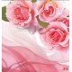 Wall mural pink roses on silk