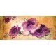 Wall murals painted composition with purple roses on background in 2 colors Wall murals painted composition with purple roses on background in 2 colors