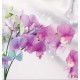 Wall murals branch colorful orchids delicate silk background Wall murals branch colorful orchids delicate silk background