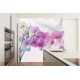 Wall murals branch colorful orchids delicate silk background Wall murals branch colorful orchids delicate silk background