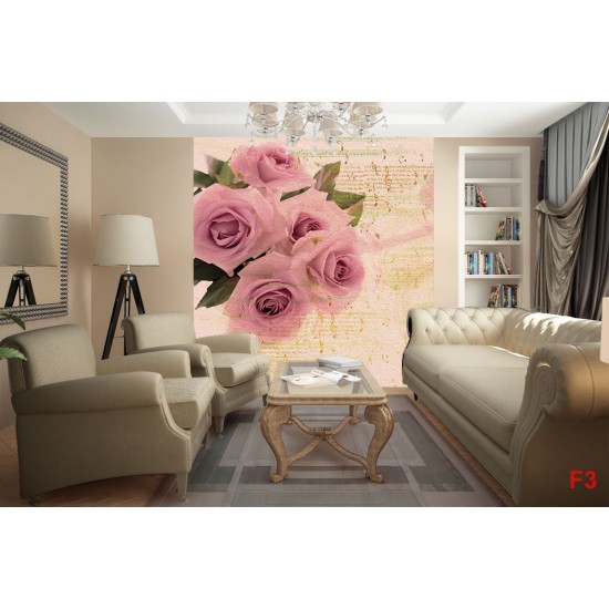 Wallpapers pink roses vintige style with notes Wallpapers pink roses vintige style with notes