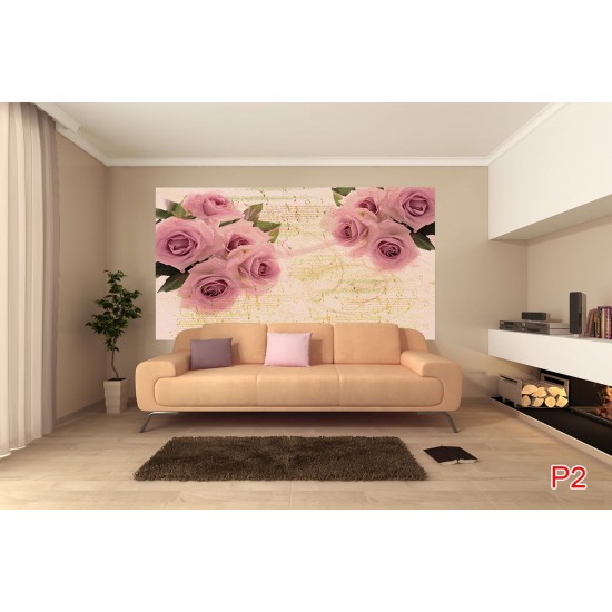 Wallpapers pink roses vintige style with notes Wallpapers pink roses vintige style with notes