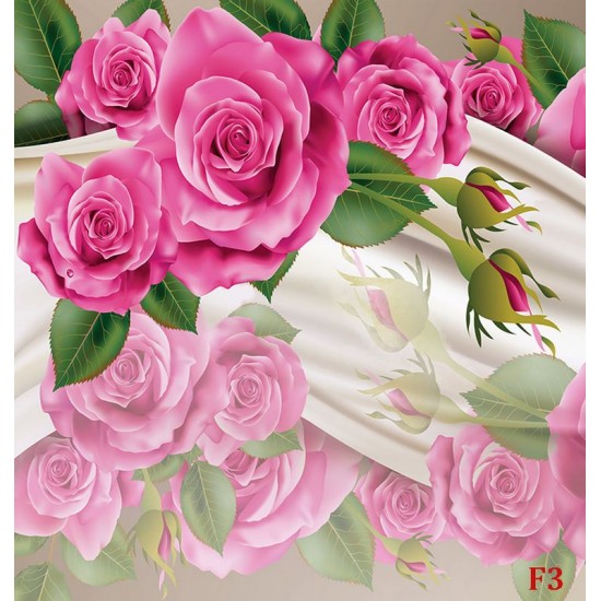 Wall murals painted pink roses a mirror image Wall murals painted pink roses a mirror image