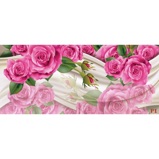 Wall murals painted pink roses a mirror image Wall murals painted pink roses a mirror image