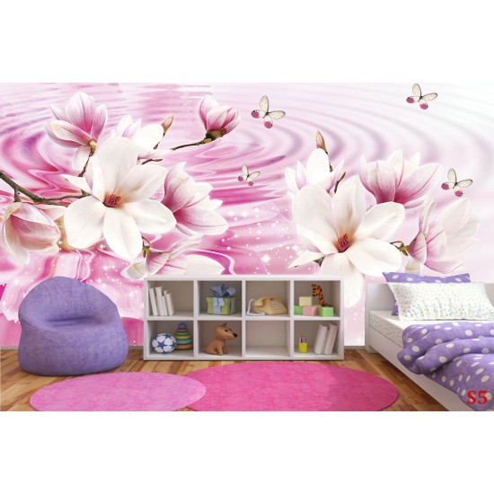 Wallpapers pink composition water reflection with lily Wallpapers pink composition water reflection with lily