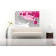 Photo murals composition with pink roses and spiral 3D
