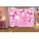 Wallpapers mural crystal flowers in pink