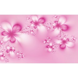 Wallpapers mural crystal flowers in pink Wallpapers mural crystal flowers in pink