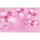 Wallpapers mural crystal flowers in pink