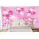 Wallpapers mural crystal flowers in pink