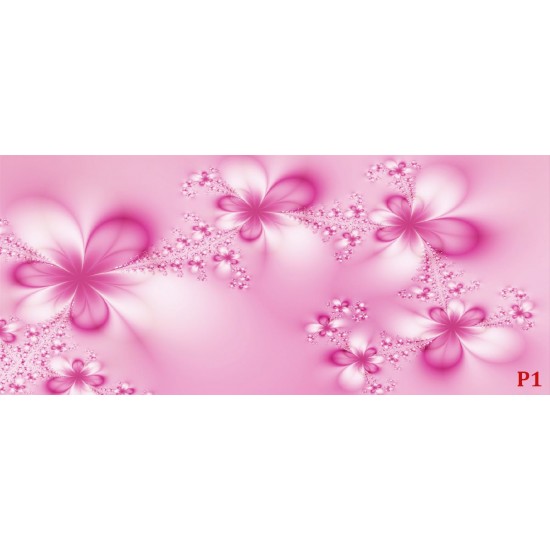 Wallpapers mural crystal flowers in pink