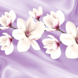 Photo Wall murals twig magnolia on silk background 2 colors
