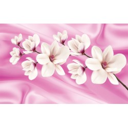 Photo Wall murals twig magnolia on silk background 2 colors