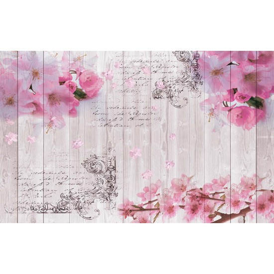 Photo murals vintage wood-based composition with spring color Photo murals vintage wood-based composition with spring color