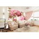 Wallpapers painted bouquet pink peonies Wallpapers painted bouquet pink peonies