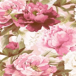 Wallpapers painted bouquet pink peonies