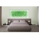 Photo mural green rose with water drops Photo mural green rose with water drops