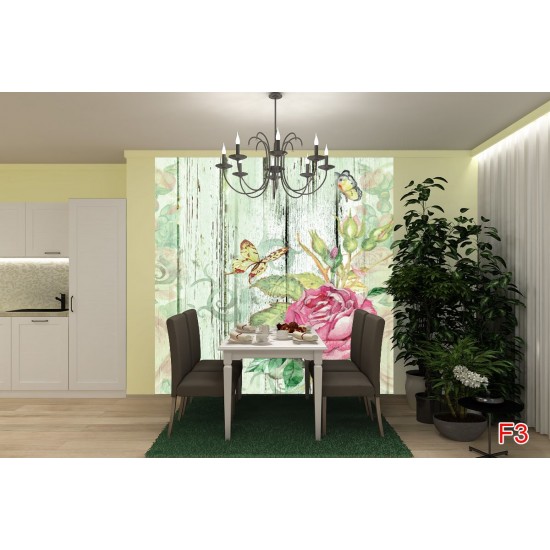 Wall mural vintage art style flower