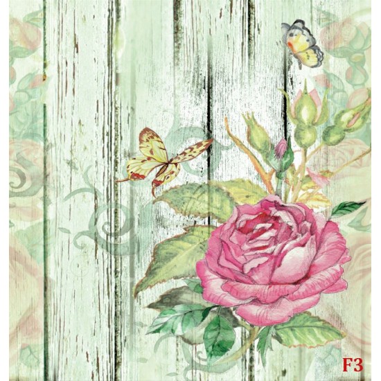 Wall mural vintage art style flower