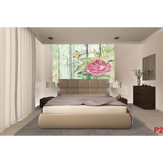 Wall mural vintage art style flower