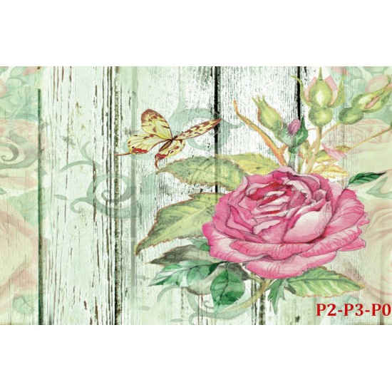 Wall mural vintage art style flower