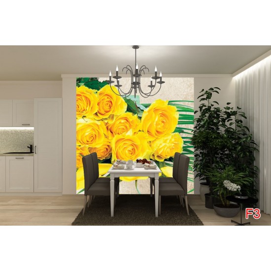 Wallpapers mural bouquet of yellow roses in 2 versions Wallpapers mural bouquet of yellow roses in 2 versions