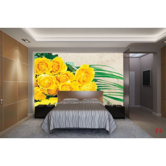 Wallpapers mural bouquet of yellow roses in 2 versions Wallpapers mural bouquet of yellow roses in 2 versions