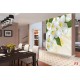 Photo murals white flowers on a background of feathers Photo murals white flowers on a background of feathers