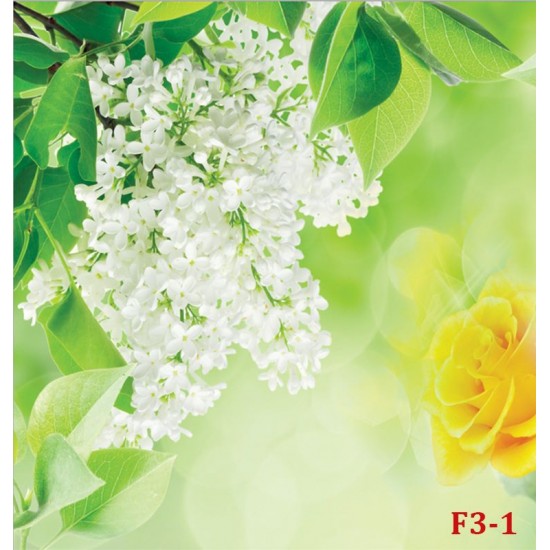 Photo murals color combination of white and lilac and roses Photo murals color combination of white and lilac and roses