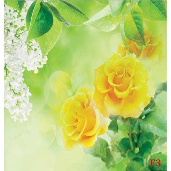 Photo murals color combination of white and lilac and roses Photo murals color combination of white and lilac and roses