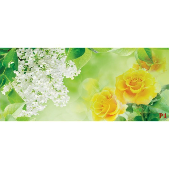 Photo murals color combination of white and lilac and roses Photo murals color combination of white and lilac and roses