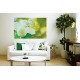 Photo murals bouquet of white roses on a green background