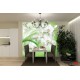 Wall murals white orchids on an abstract green background Wall murals white orchids on an abstract green background