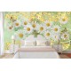 Photo murals Vintage composition with white daisies in green Photo murals Vintage composition with white daisies in green
