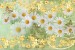 Photo murals Vintage composition with white daisies in green