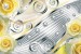 Photo mural modern abstraction with yellow metallic roses