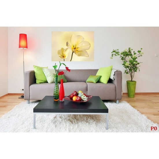 Wallpapers mural gentle flowers in yellow