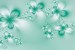 Wallpapers mural crystal flowers in green